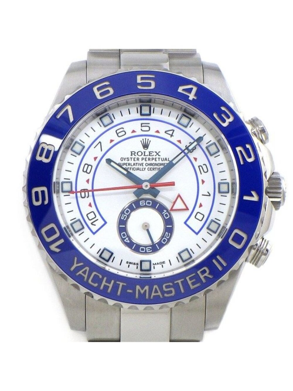 Rolex Watch Yotomastar II Roulettestamp Chronograph Small White Dial SS Blue